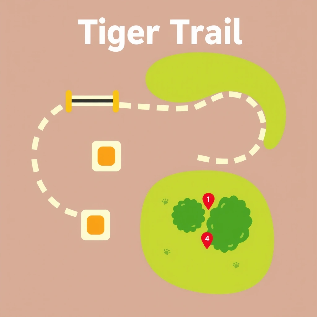 Mapa/stacja "Ścieżka tygrysa" (plan trasy) - Szablony - Dzień Tygrysa